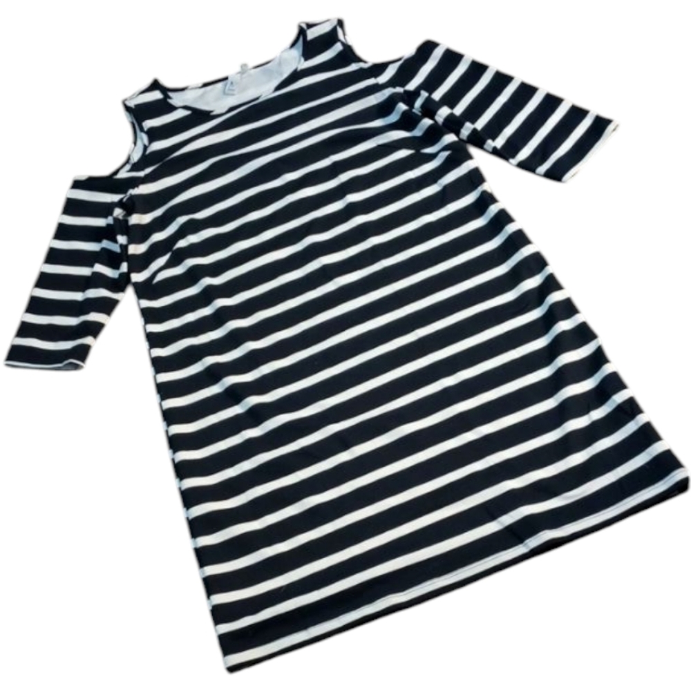 JL Jules & Leopold Dress Cold Shoulder Striped